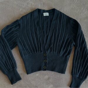 Wilfred Black Plunged Cardigan size S
